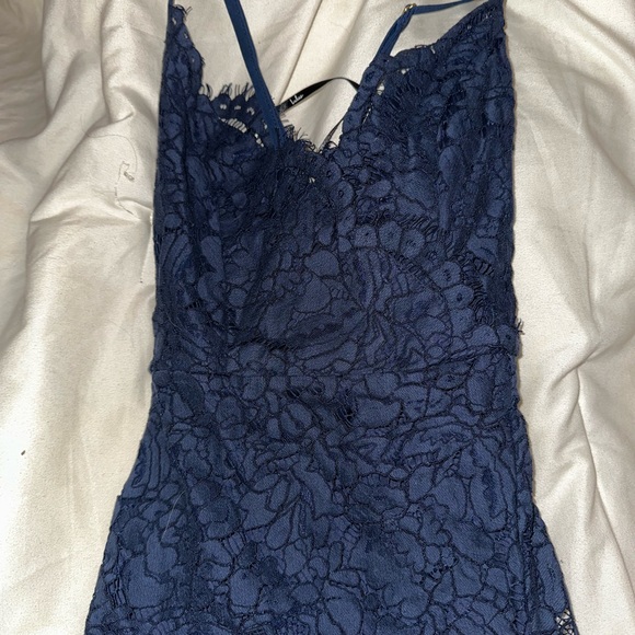 Flirting with Desire Navy Blue Lace Bodycon Dress - Picture 7 of 12